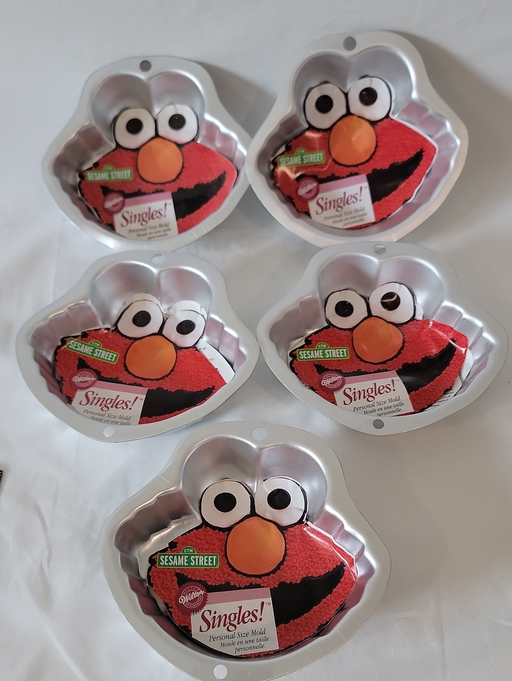 Elmo Singles Bake, Cake Pans QTY of 5